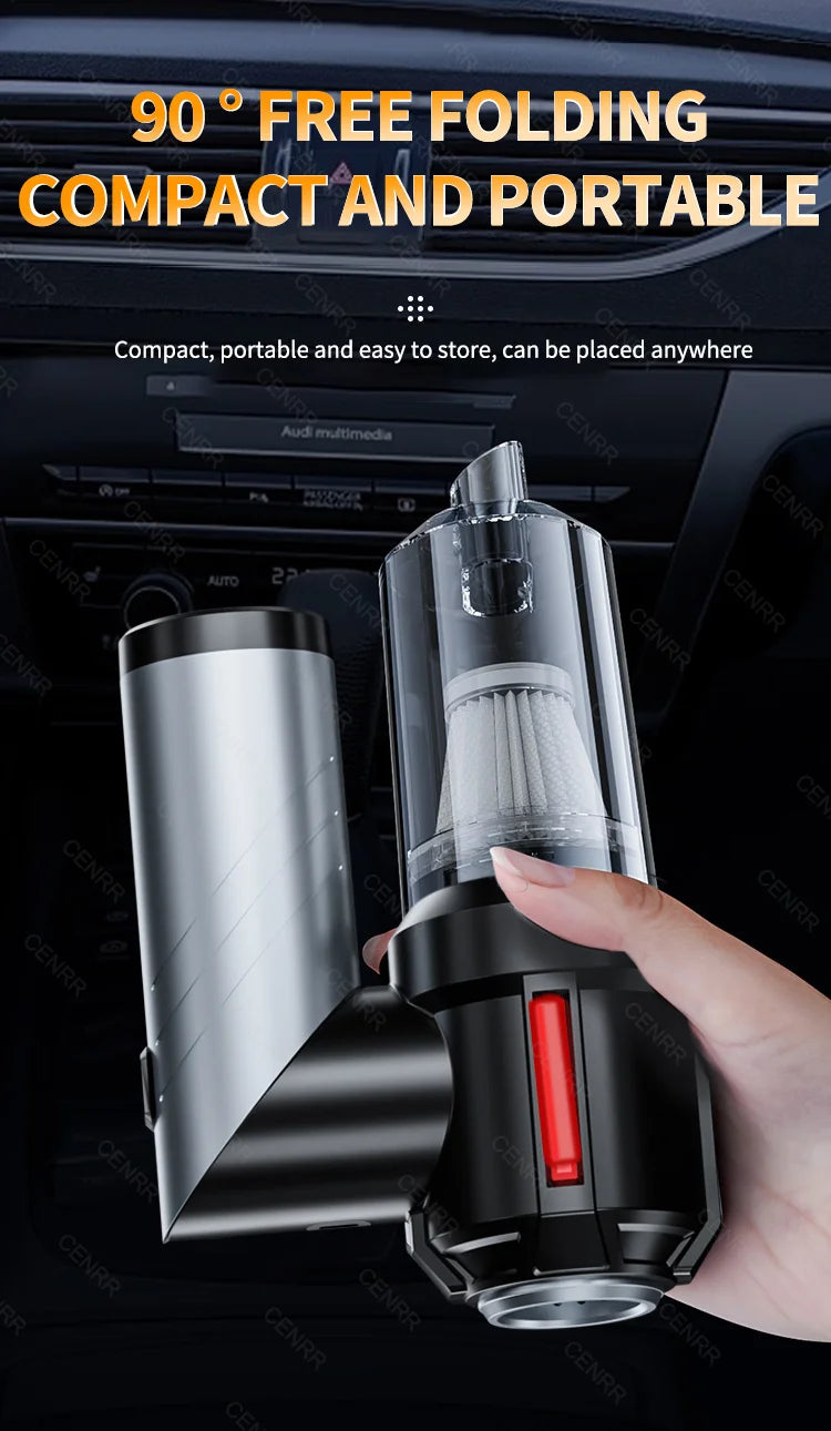 CENRR Car Vacuum Cleaner Mini 998000PA Powerful Cordless Portable Vacuum Cleaner for Home Appliance Handheld Blower Car Cleaner
