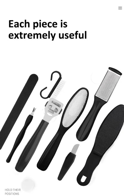 Professional Heavy-Duty Toenail Clipper Set for Ingrown & Thick Toenails,Smooth Feet with Stainless Steel Foot Care Tools
