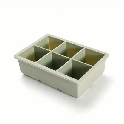 【Hot sales】1pc, Ice Cube Tray With Lid, 6 Cavity Flexible Food Grade Silicone Ice Cube Mold, Ice Trays For Freezer
