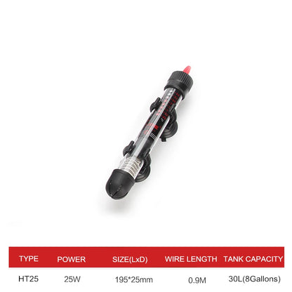 110v-220v Adjustable Temperature Thermostat Heater Rod 25W/ 50W/ 100W/ 200W/ 300W Submersible Aquarium Fish Tank Water Heat
