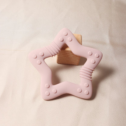 New Star Silicone Teether Food Grade Heart Baby Teething Toy