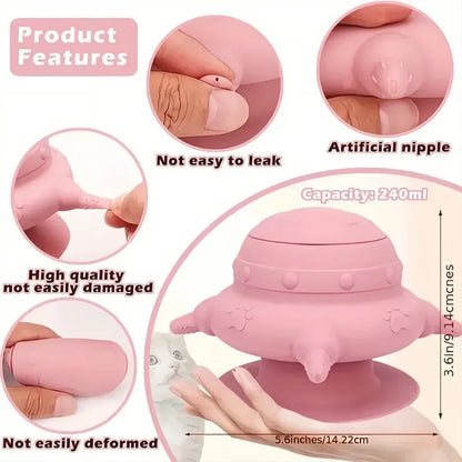 Pet Silicone Breast Feeder, Multifunctional Pet Pacifier Feeder, Puppy Feeding Bottles Food Storage Container for Kitten Dog Cat