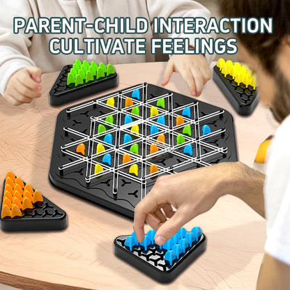 Chain Triangle Chess Triggle Rubber Band Game Toy Board Game competitive Battle Set for kids friends parent-child interaction