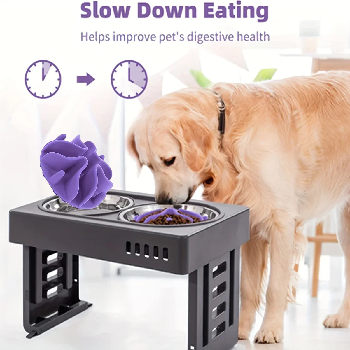 1Pc Soft Silicone Slow Feeder Puzzle Dog Bowl Insert-Stimulates Mind & Promotes Healthy Digestion Suitable for all sizes