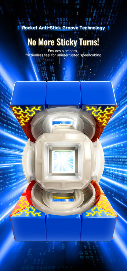 QiYi  Magic Cube Speed Void Cube Hollow Magnetic UV  Puzzle M 3x3 stress-relieving puzzle  game children's toy gift