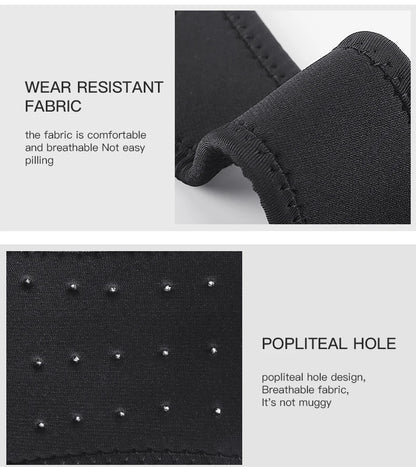 1PC Pressurized Knee Wrap Sleeve Support Bandage Pad Elastic Braces Knee Hole Kneepad Safety Basketball Tennis Cycling