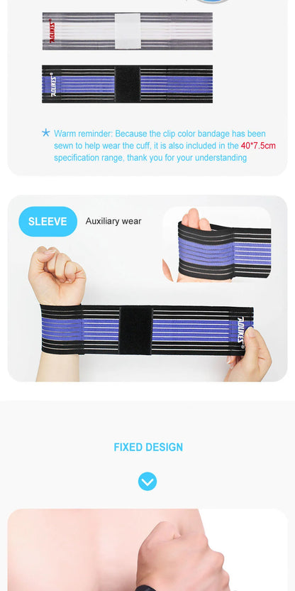AOLIKES 1PC 40-180cm Compression Bandage Protector Knee Support Brace Sports Elastic Elbow Straps Leg Bands Bandage Workout Wrap