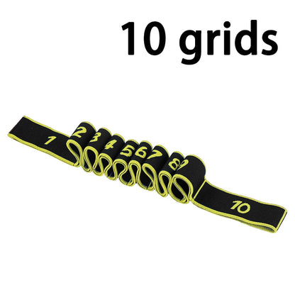 8/10 Sections Dance Resistance Band Yoga Stretching Pilates Fitness Digital Elasticity Elastic Stretch Training Tension Belt