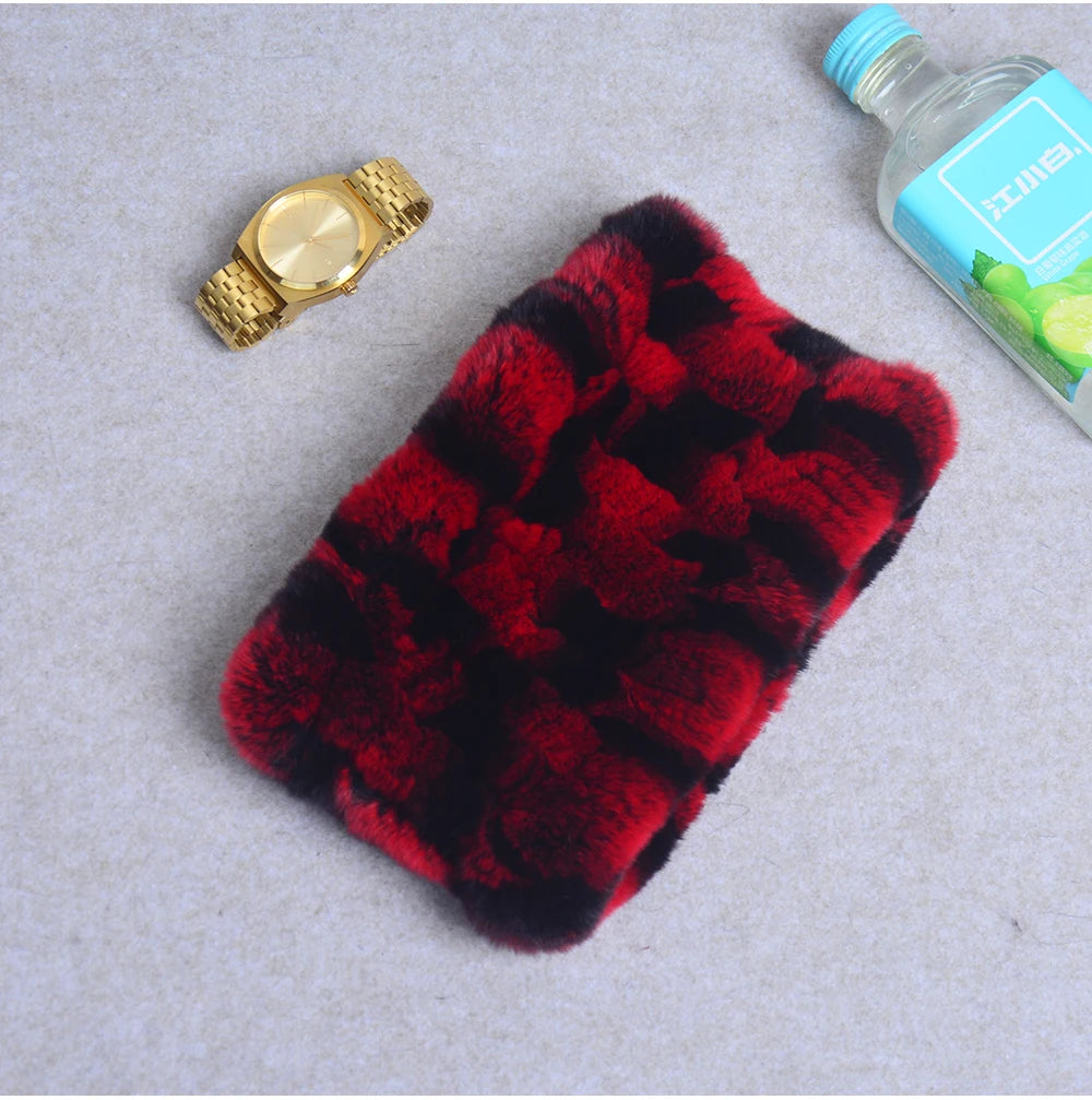 Women Handmade Stretch 100% Real Rabbit Fur Scarf Knit Genuine Rex Rabbit Fur Headbands Girls Natural Rabbit Fur Ring Scarves