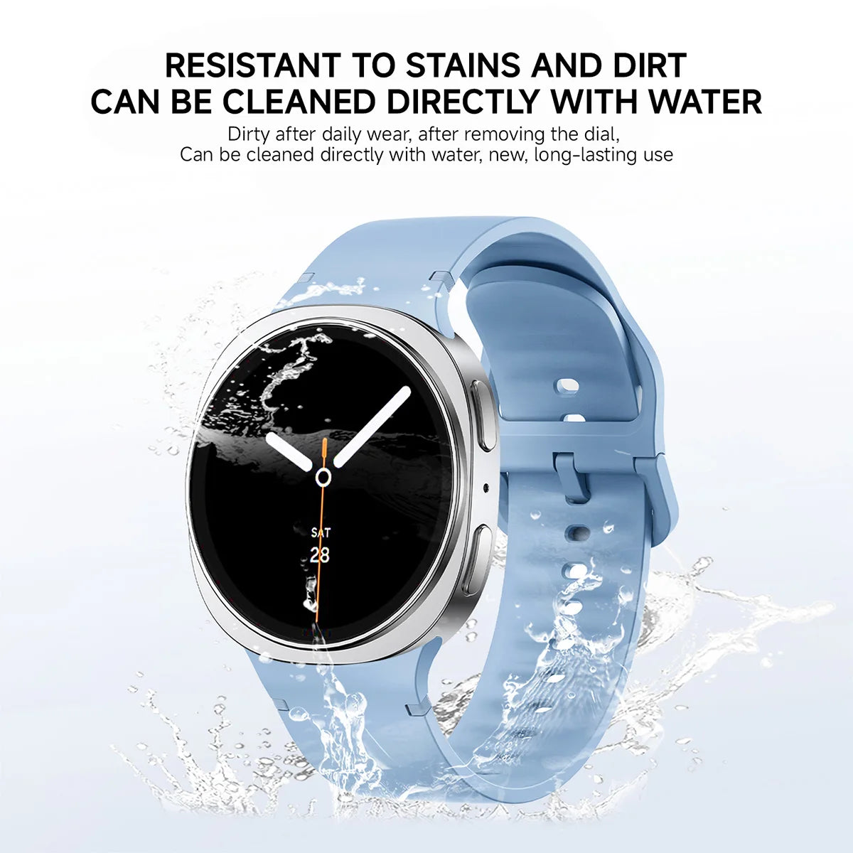 1:1 Sport Band for Samsung Galaxy watch 9 8 44mm 40mm 8 classic 46mm Wrist Replacement Belt Bracelet Correa Galaxy watch8 Straps