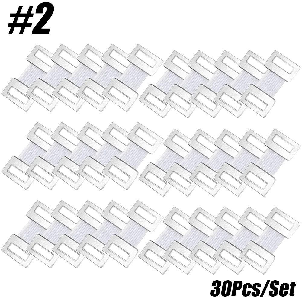 10/20/30Pcs Replacement Elastic Bandage Wrap Stretch Metal Clips Fixation Clamps Hooks First Aid Kit for Sport White/Coffee