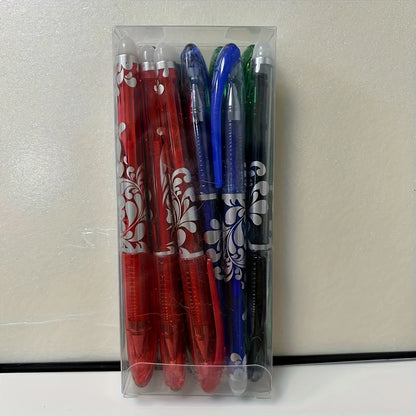 Boxed Multicolor Erasable Gel Pens, Medium Tip 0.5mm, Smooth Writing, Suitable for Office and Everyday Use, Christmas Present