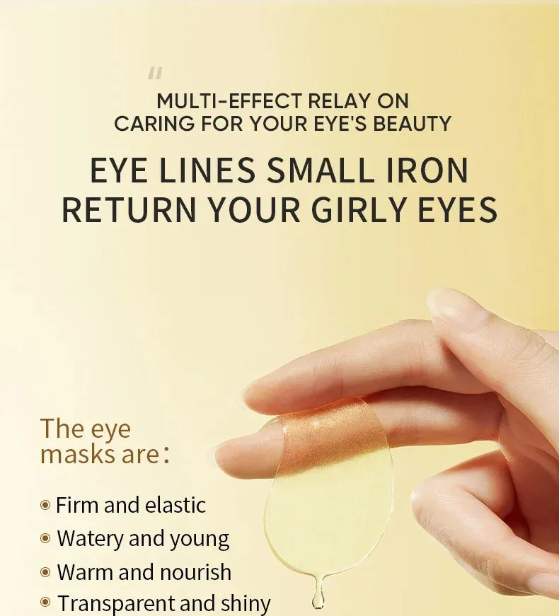 60/120 Pieces Eye Mask Avocado Gold Moisturize Firming Improve Eye Bags Eye Patches Anti Wrinkle Eye Patches for Dark Circles