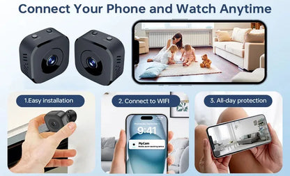 Security Camera HD Mini Full Color Night Vision High Definition WiFi Monitor Waterproof Motion Detect Surveillance Smart Home