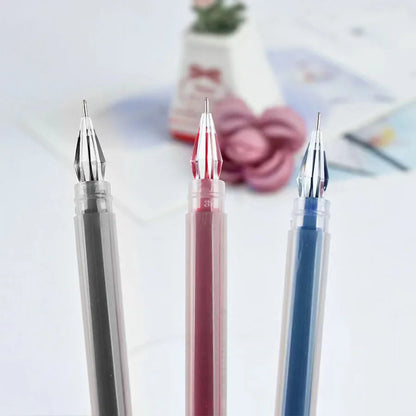 3pcs/mix Diamond tip Gel Pen Fine 0.38mm Large-capacity Black/Blue/Red ink Exam Signing Writing School Office Supplie Stationery
