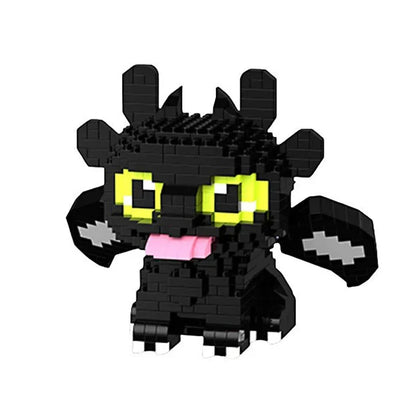 New Building Blocks Animals Toys Cartoon Dragon Microes Blocks Action Figures Halloween Toys Gifts Decorations