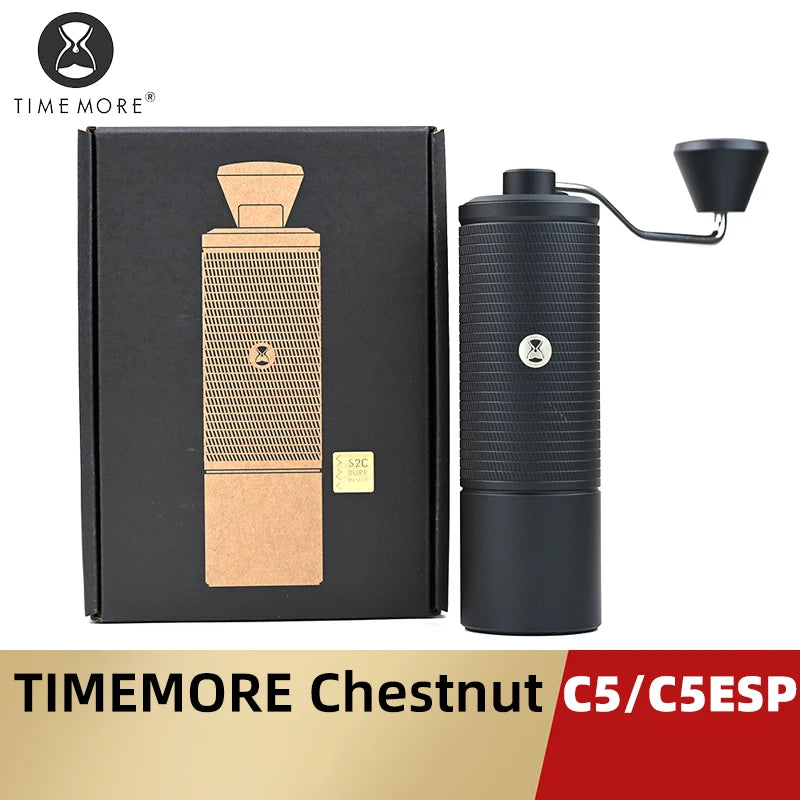 TIMEMORE Chestnut C5/C5ESP Manual Coffee Grinder Portable Espresso Grinder, 42mm S2C Burrs, 25g Capacity, Fine Adjustment