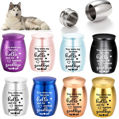 Small Urns for Human Ashes Mini Urn for Ashes Dog paw print Keepsake Urns for Ashes for Sharing Memorial Ashes Holder