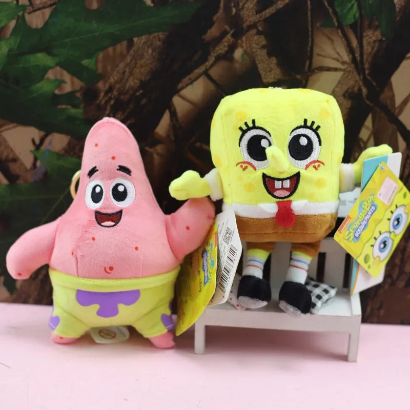 Anime Spongebob Squarepants Patrick Star Squidward Eugene H. Krabs Gary Stuffed Plush Toy Pendant Keychain Birthday Gift For Kid