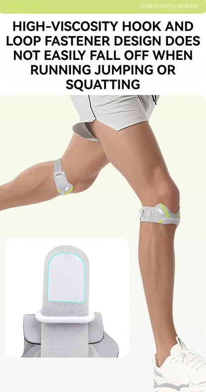 GTUBIKE 1PCS Patella Band Protection Kneecap Knee Tendon Support Strape Brace Adjustable Absorption Compression Pad Basketball