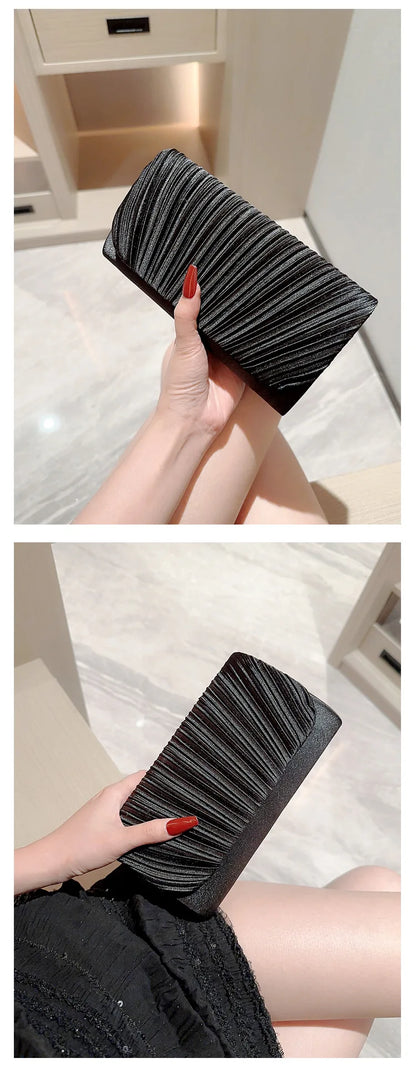 Texture Noble and Fashionable One Shoulder Crossbody Fashion Bag Party hand bag elegant luxury Fashion fold evening clutch bag