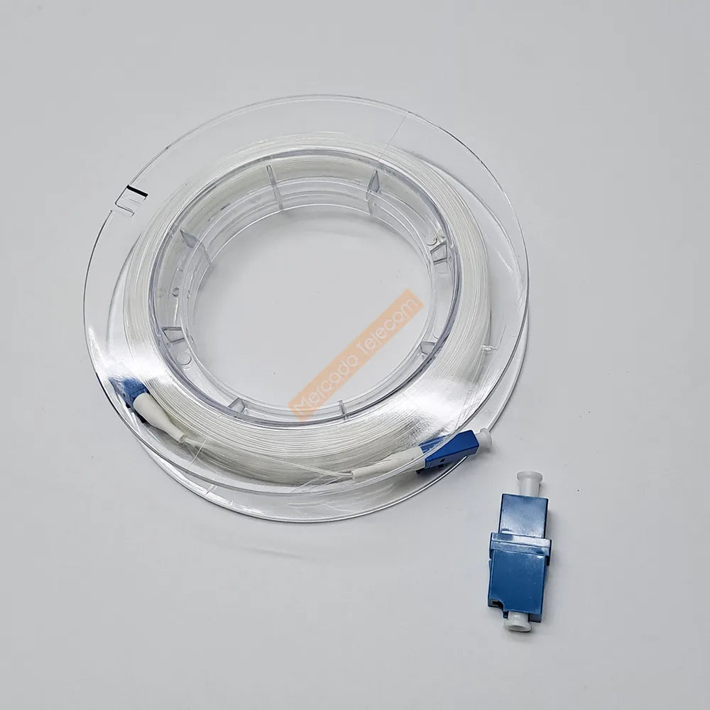 LC-LC Indoor transparent fiber optic cable G657A2 invisible LC/UPC singlemode single core jumper 20m 30m 50m
