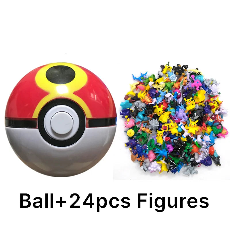 аниме фигурки Toys 7Cm Elf Ball 2-3cm Anime Action PokeBall Figures Monster Toy Model Dolls Children Christmas Gift