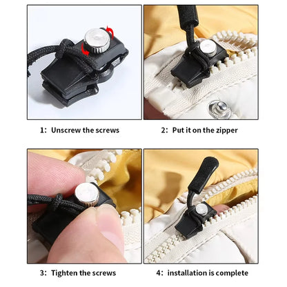 Quick Detachable Zipper Repair Kit,  suitable for various sizes of zippers on clothing, luggage, backpacks, and other equipment