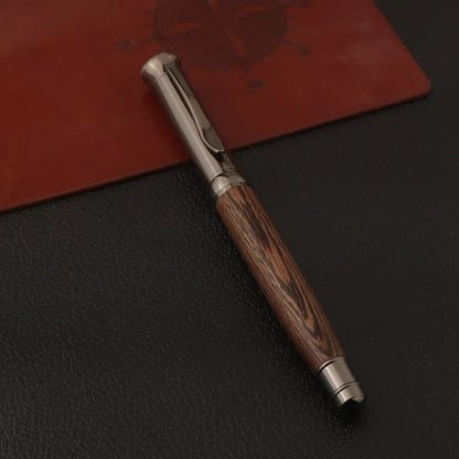 1pc wood Fountain Pen Tiger skin pattern Gun Grey Stationery Office School Supplies new ink pen