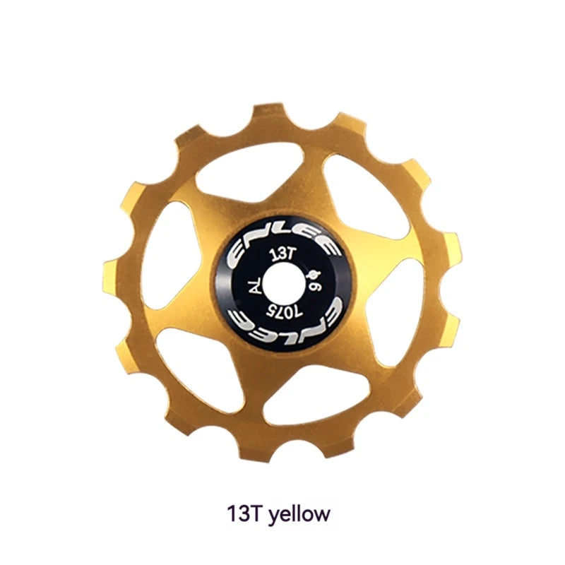 ENLEE Bike Aluminum Alloy Guide Wheel Pulley Rear Derailleur 11T 13T Guide MTB Ceramic Bearing Jockey Wheel For 4/5/6MM