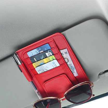 JFBONIN Car Visor Organizer Multi-Pocket Pouch Bag Card Glasses Storage Holder Scratch-resistant Auto Visor Holder For Car