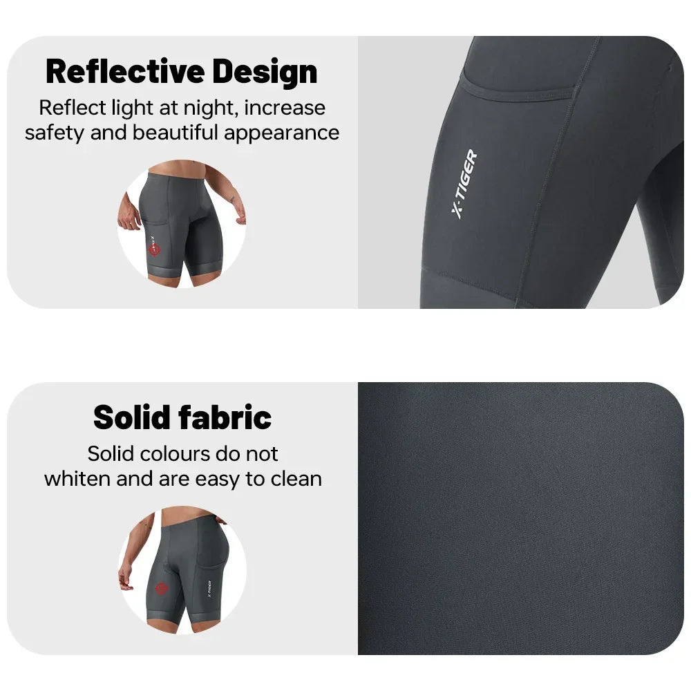 X-TIGER Cycling Shorts 6D Gel Cushioned Cycling Shorts MTB Cycling Briefs Cycling Lounge Pants Yoga Pants Sports Fitness Pants