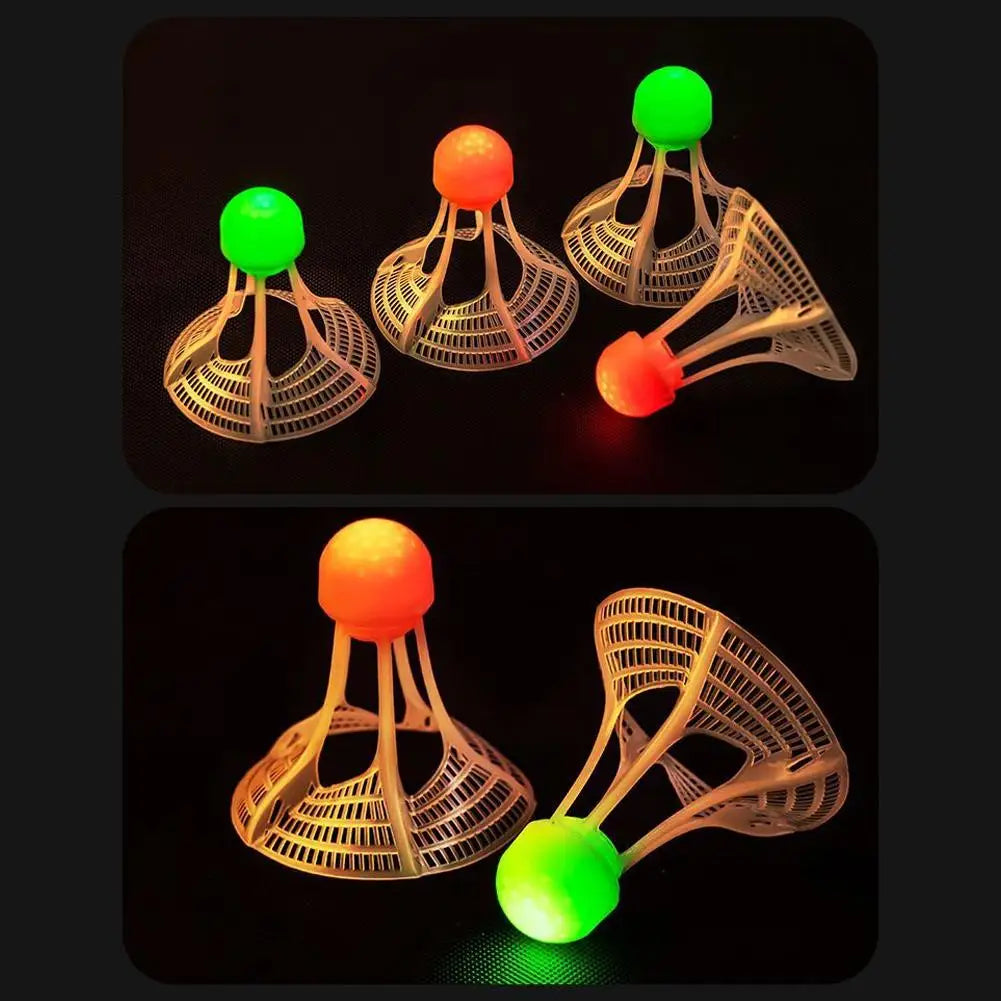 1/2/5 Pack LED Badminton Shuttlecocks -Lighting Glow In The Dark Badminton Birdies Badminton Practice Windproof Shuttlecocks