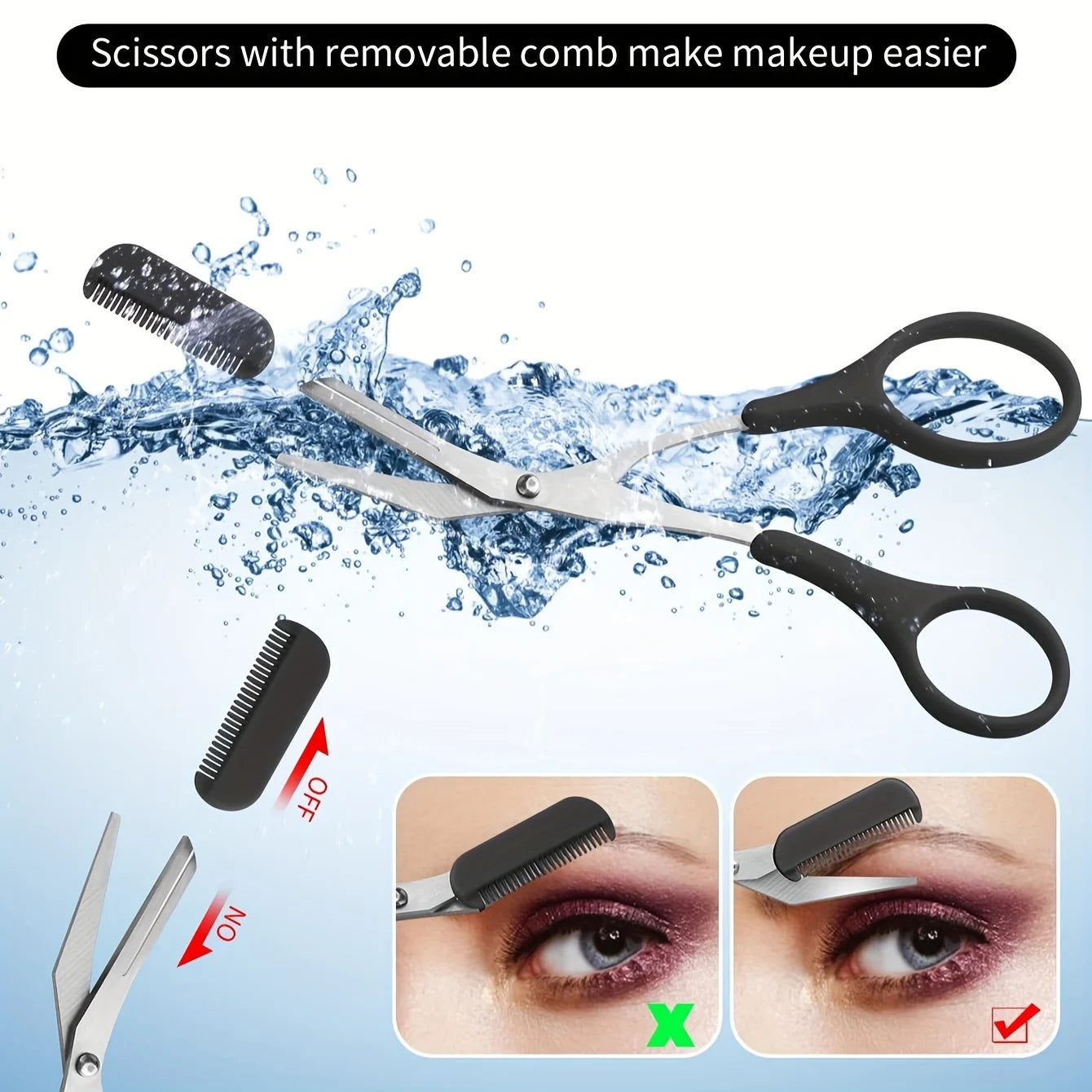 3pcs Set Eyebrow Kit For Women And Men Stainless Steel Eyebrow Grooming Set Including Eyebrow Comb Scissor, Eyebrow Trimmer Tool