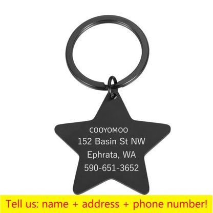 Personalized Engraved Cat Dog Pet ID Tag Dogs Anti-lost Collar Charm Engraving Pet Name Collar for Puppy Cats Collar Accessories