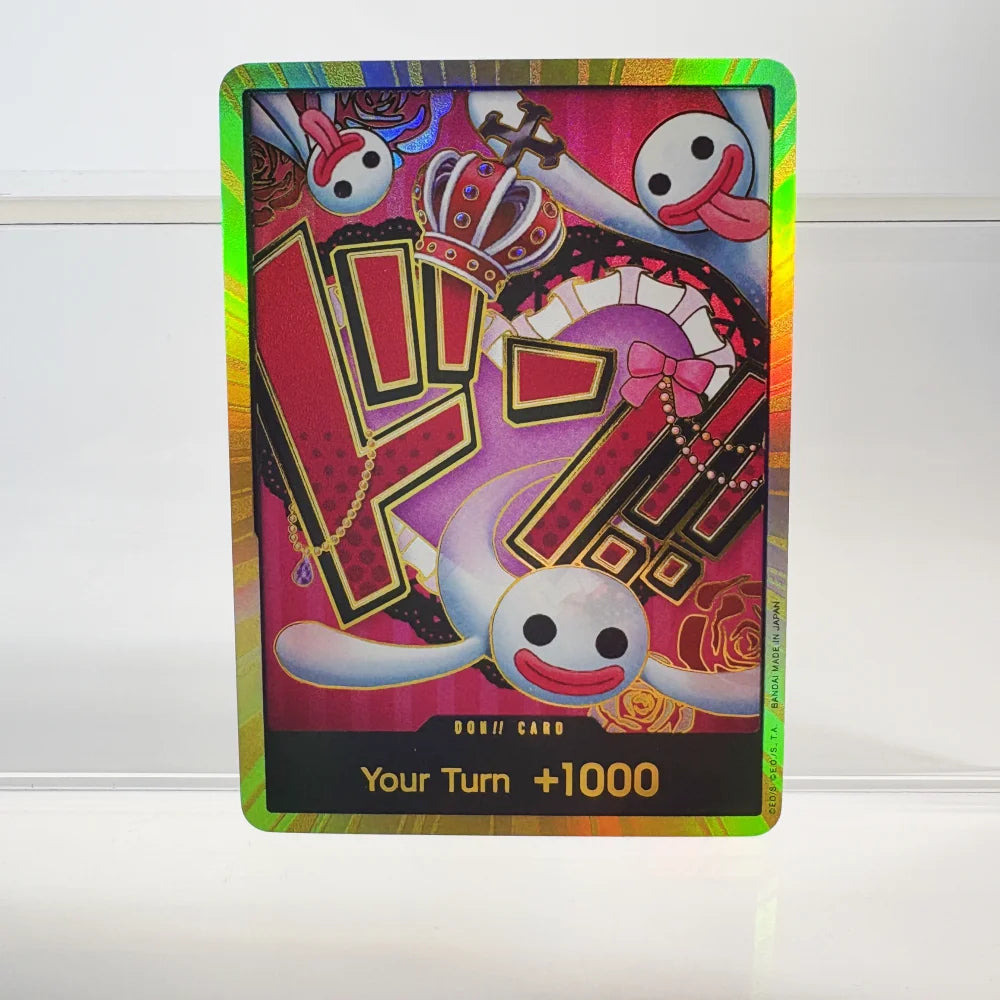 1PCS/30Pcs One Piece TCG GOLD DON!! Anime Collection Cards PRB-01 Foil English SUPER PARALLEL FOIL NM Refraction The Gift