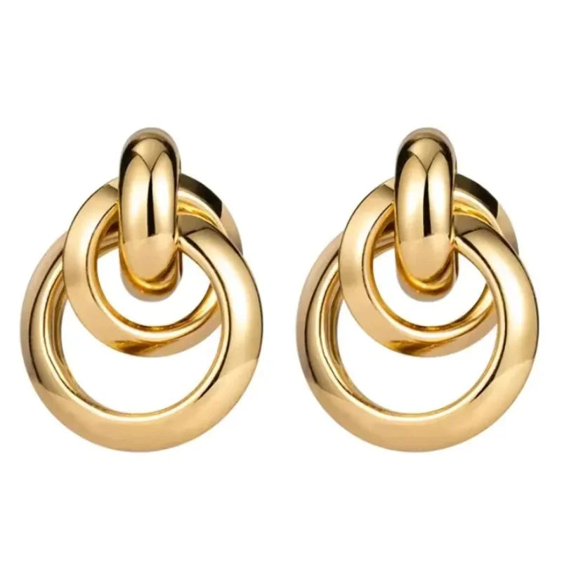 Antique Asymmetric Tulip Flower Pattern Stone For Women Party Gift Accessories Custom Jewelry