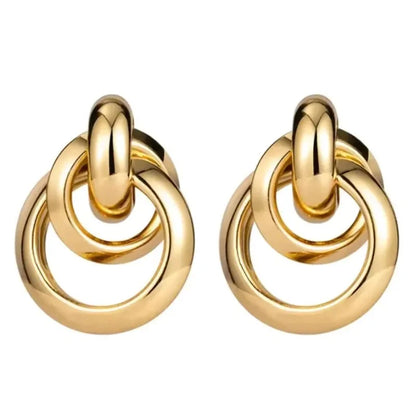 Antique Asymmetric Tulip Flower Pattern Stone For Women Party Gift Accessories Custom Jewelry