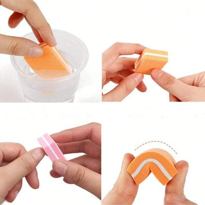 10-50-100pcs Professional Mini Nail Art Buffer File Set 100/180 Sandpaper Manicure Care Tips Sanding Polishing Tools Kit