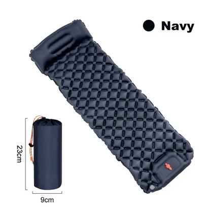 Outdoor Camping Inflatable Mattress Ultralight Air Mat with Built-in Pump Hiking Sleeping Pad Pillow