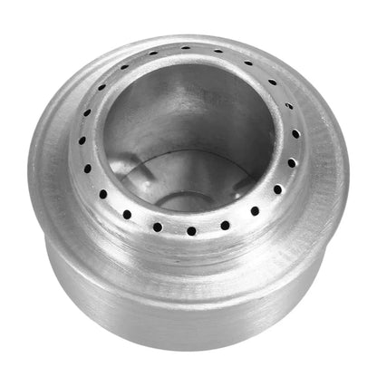 Portable Mini Aluminum Alloy Alcohol Camping Stove with Lid for Outdoor Hiking and Backpacking