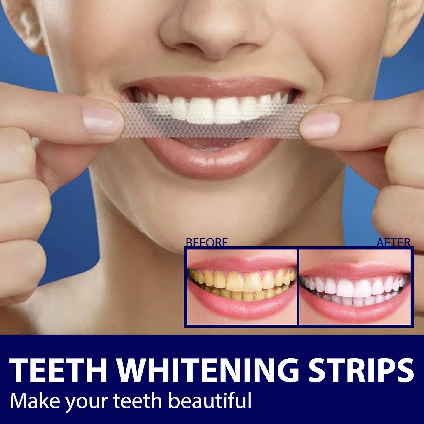 Teeth W-hitening Stickers Mint W-hite Teeth Gel Tooth W-hitener Strips Teeth Yellow Smoke Stains Tea Stains Oral Hygiene Care