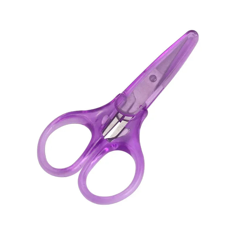 1pc Compact Precision Craft Scissors Sharp Stainless Steel Blades with Protective Cap, Tsa-Approved for Travel Stationery