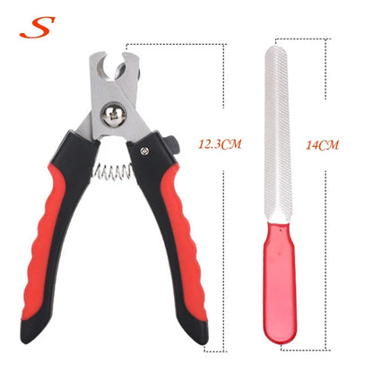 Pet Nail Clippers with Sickle Large Dog Nail Clippers Nail Clippers Multifunctional Teddy Cat Stainless Steel Grooming Scissors