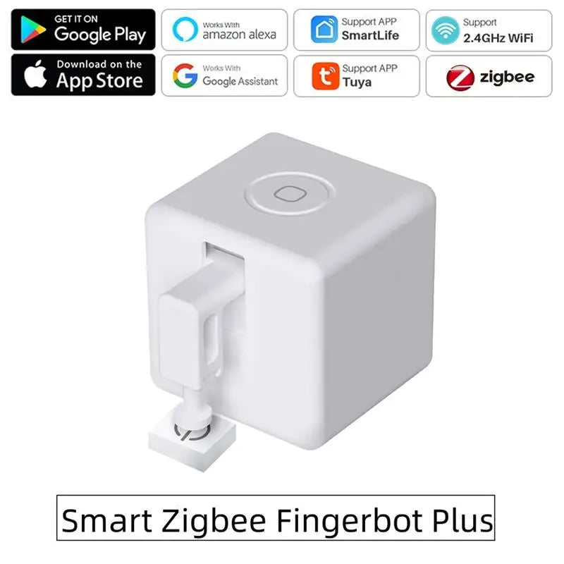 New Zigbee Smart Fingerbot Plus Switch Button Pusher Touch Arms Fingerbot Tuya Smart Life Control Work with Alexa Google Alice