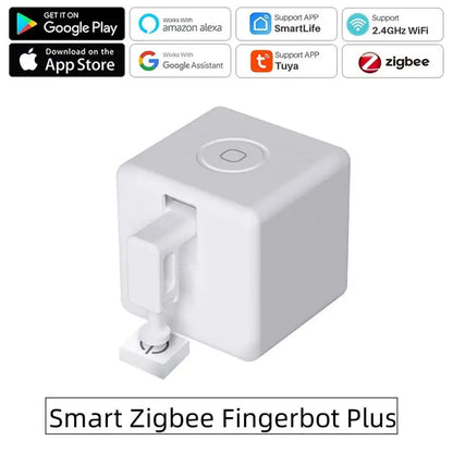 New Zigbee Smart Fingerbot Plus Switch Button Pusher Touch Arms Fingerbot Tuya Smart Life Control Work with Alexa Google Alice