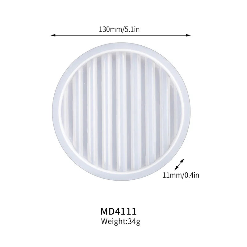 Geometric Tray Resin Mold Epoxy Resin Wave Shaped Silicone Molds for Cup Mat Holder DIY Home Decor Gypsum Ornaments Making Mould