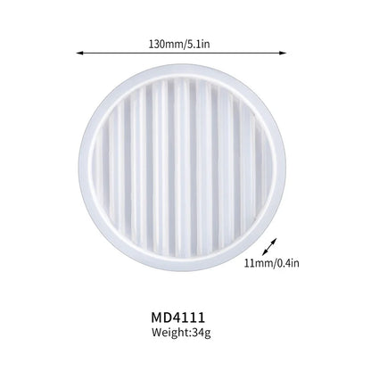 Geometric Tray Resin Mold Epoxy Resin Wave Shaped Silicone Molds for Cup Mat Holder DIY Home Decor Gypsum Ornaments Making Mould