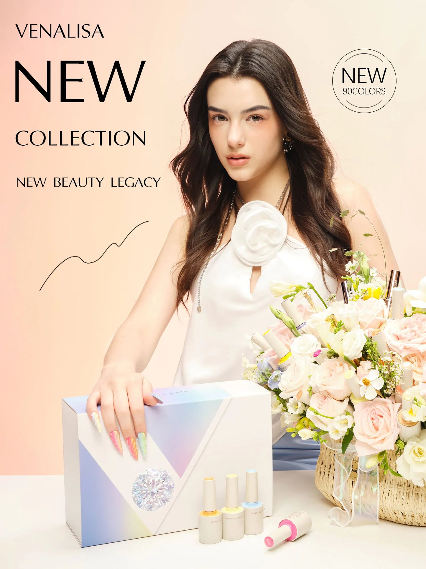 VENALISA 10ml Nail Gel Polish 90Colors HEMA/TPO Free UV LED Soak Off Long Lasting High Gloss Base TopCoat for Salon DIY Manicure