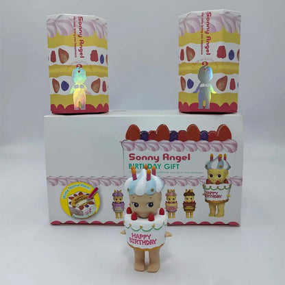 Sonny Angel Birthday Cake Series Mysterious Box Kawaii Surprise Box Anime Figures Ornaments Cartoon Model Doll Toy Gifts